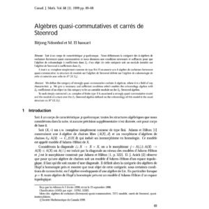 Algèbres quasi-commutatives et carrés de Steenrod