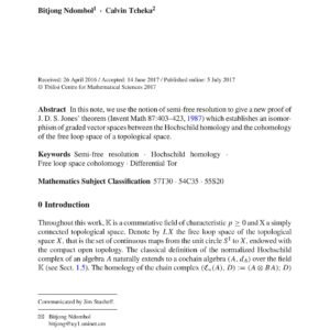 An application of semi-free resolutions