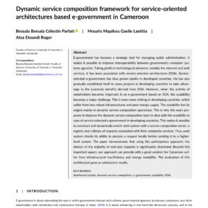 Dynamic service composition framework for service-oriented architectures based e-government in Cameroon