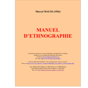 Manuel d'ethnographie