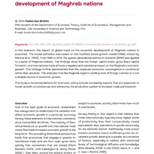 The impact of global trade on the economic development of Maghreb nations