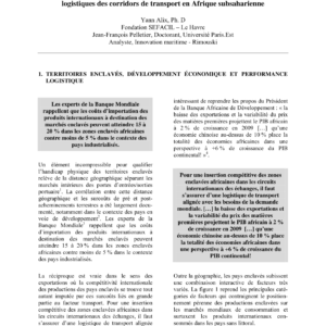 Performance logistique des territoires enclavés d'Afrique subsaharienne