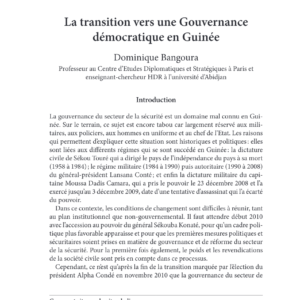 Gouvernance démocratique et secteur sécurité en Guinée