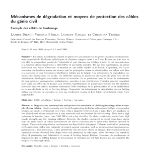 Mécanismes de dégradation et moyens de protection des câbles du génie civil : Exemple des câbles de haubanage