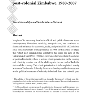 ‘Echoing Silences’: Ethnicity in post-colonial Zimbabwe, 1980-2007