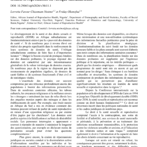 Santé reproductive en Afrique : données, droits et soins postnatals