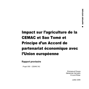 APE UE-CEMAC+STP : Impact sur l'agriculture et recommandations