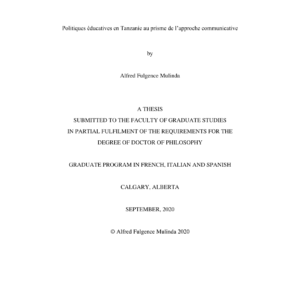 Politiques éducatives en Tanzanie : Approche communicative et réformes