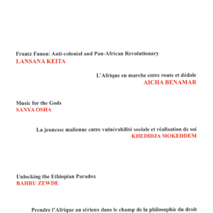 Revue Africaine des Livres : Vol. 13, N° 1 (Mars 2017) - Sciences sociales et humaines