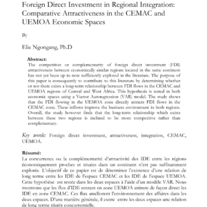 IDE et intégration régionale : attractivité CEMAC et UEMOA