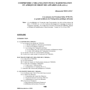 OHADA : Harmonisation du droit des affaires et développement en Afrique